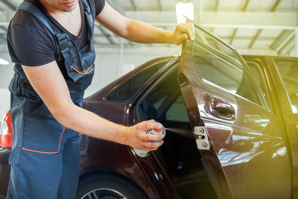 Lubricating a Car Door Lock