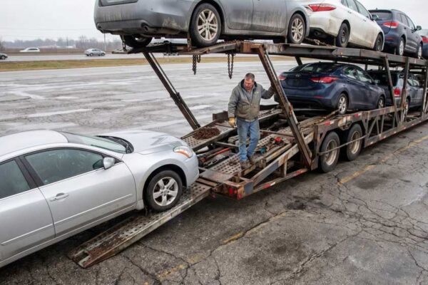 open-car-transport-loading-ramp